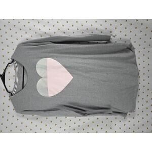 Victorias Secret small heart logo long sleeve pajamas sleep shirt